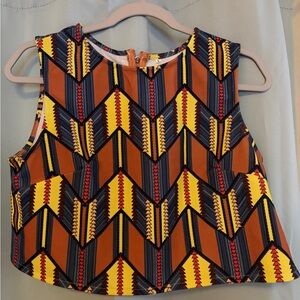 Chevron Pattern Sleeveless Top
